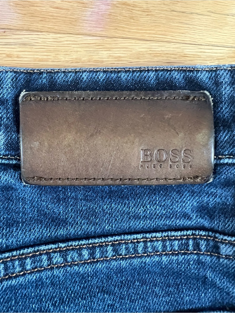 BOSS Hugo Boss Candiani Italian Stretch Straight Leg Blue Jeans 36x32 - Picture 13 of 15